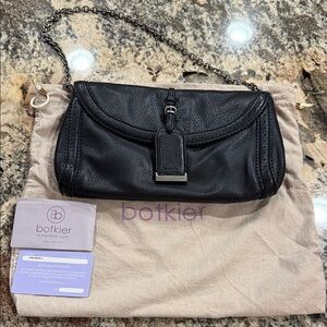 Botkier Black Leather Purse with Chain Strap